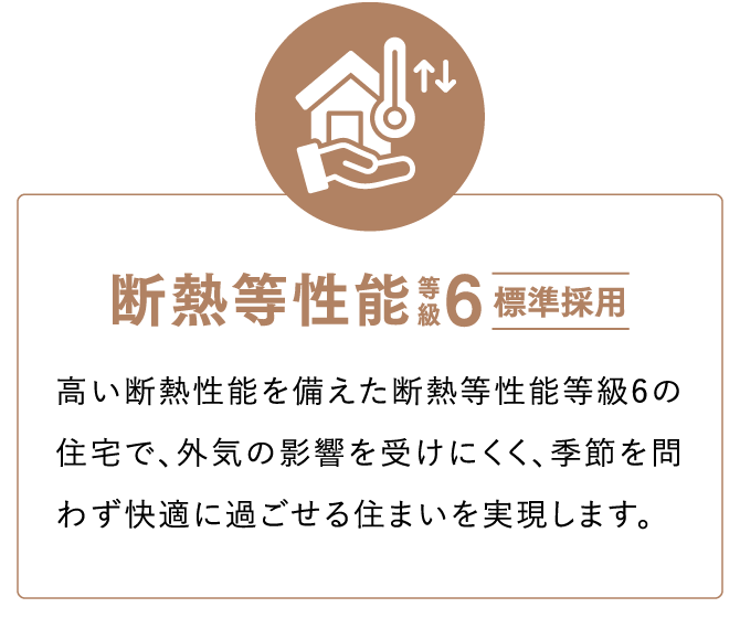 断熱等性能等級6標準採用